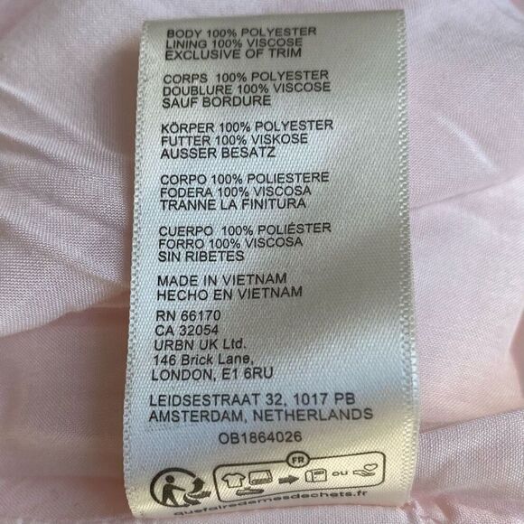 Free People Daisy Ballet Pink Satin Strapless Mini Dress NWT Size Extra Large - Picture 6 of 7